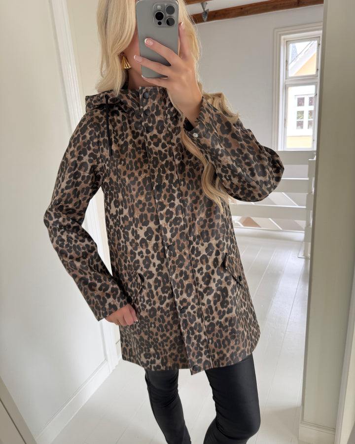 Vero Moda regnjakke malou coated printed noos irish cream/leo