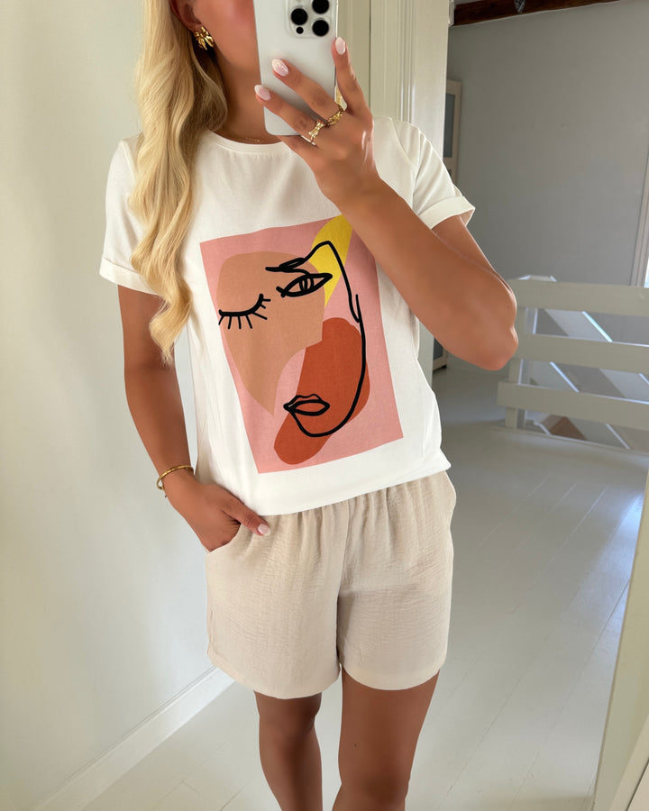 Love&Divine t-shirt love-tee cream/rust