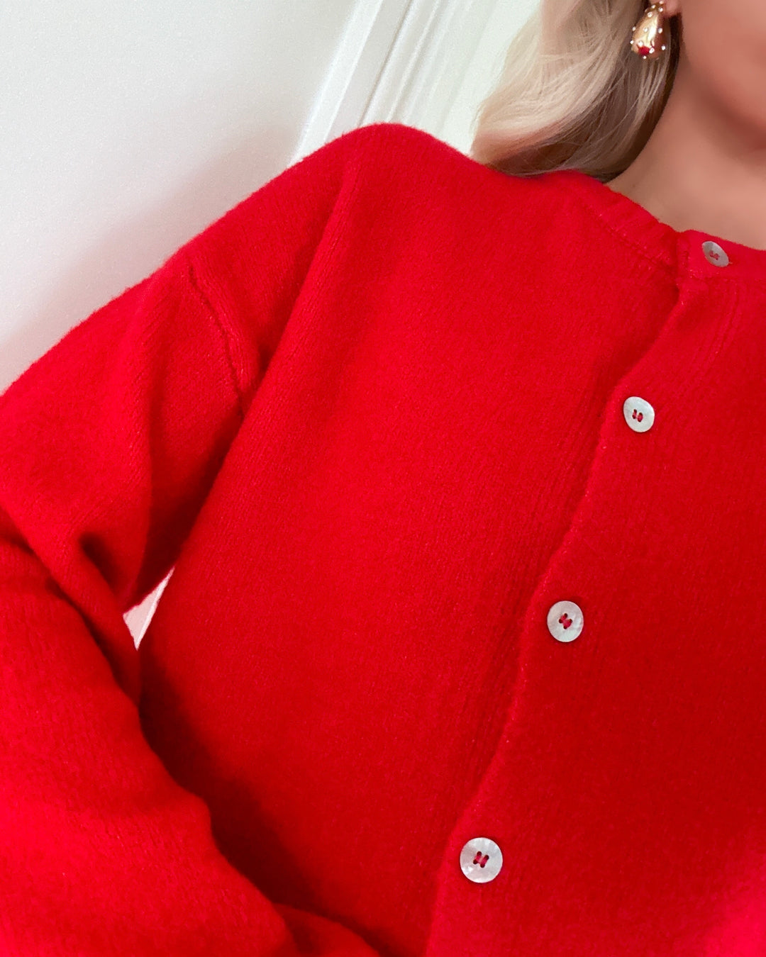 Only cardigan isabella ls north racing red