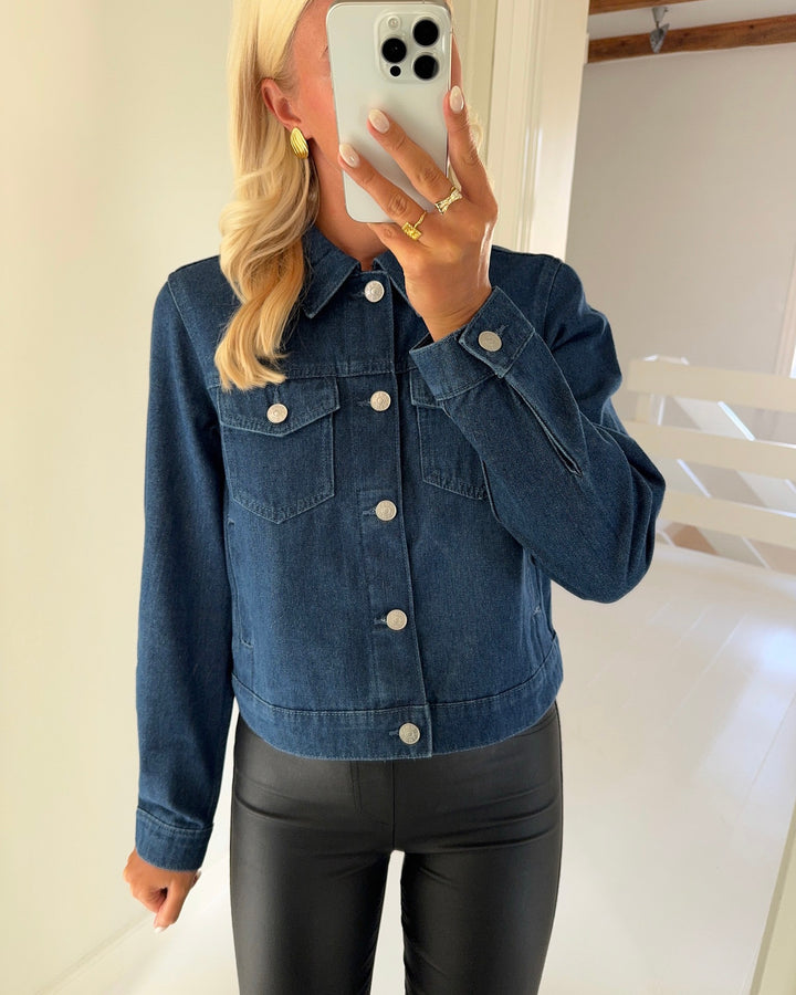 Only jakke rillo ls dark blue denim