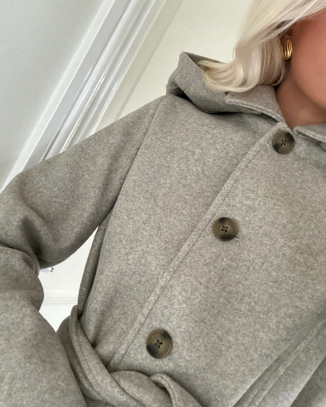 Vero Moda frakke vincechelsea silver mink/melange - FORUDBESTILLING LEV. UGE 47