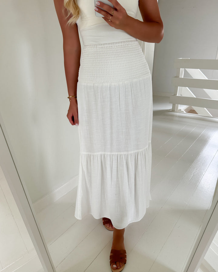 Aware by Vero Moda nederdel pernilla maxi snow white