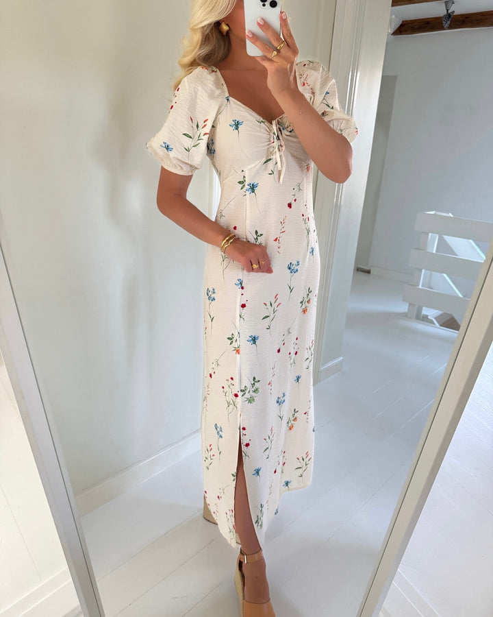 Vero Moda kjole josie 2/4 ankle birch/bina