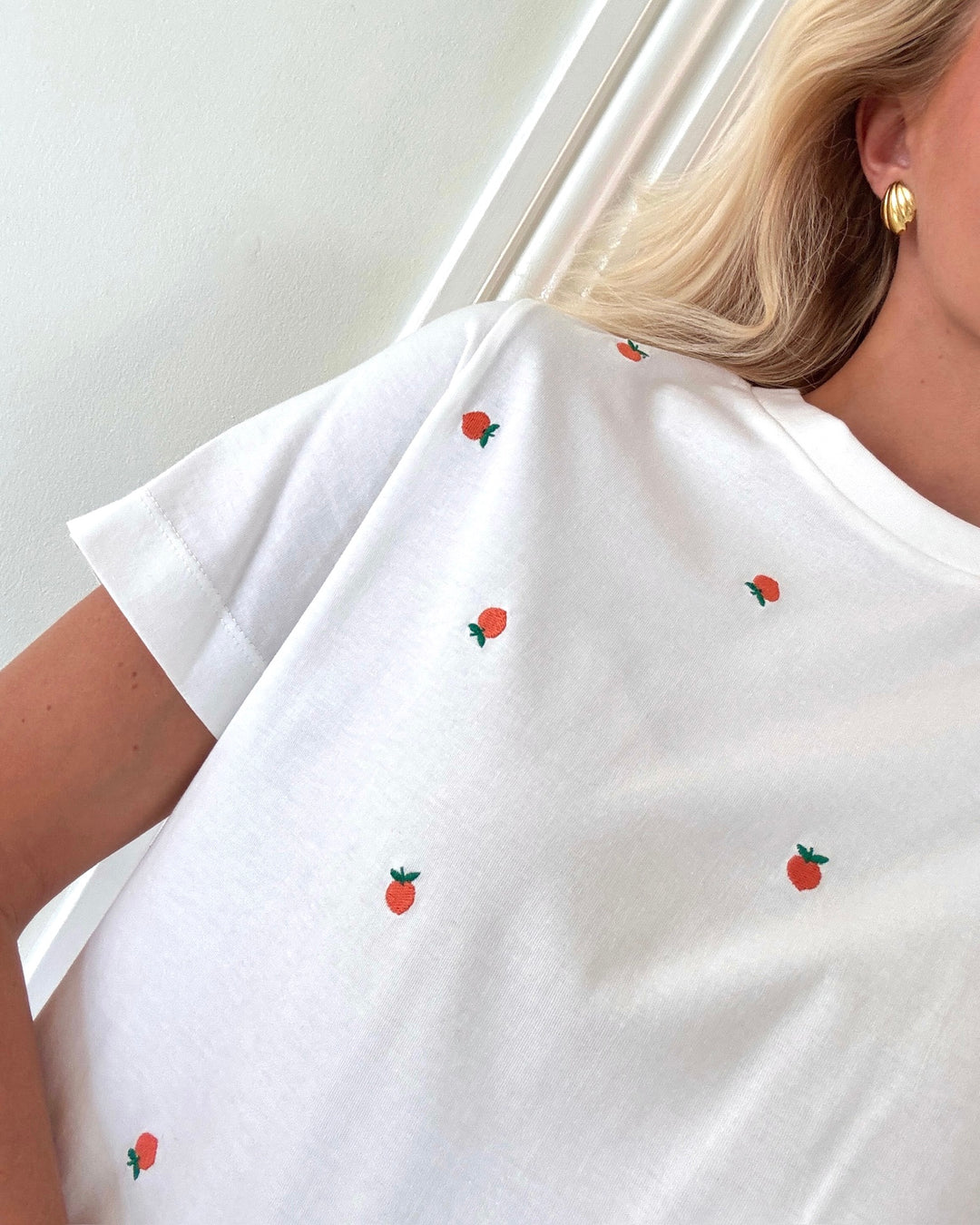 Vero Moda t-shirt sola mette ss snow white/peach