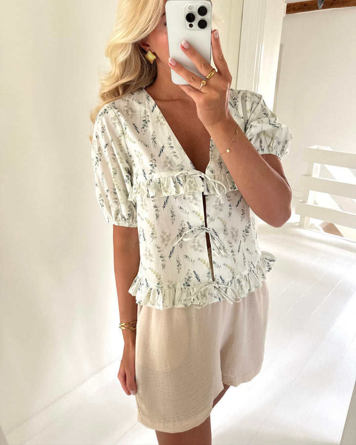 Sister's Point top inusa-tie2 cream/flower