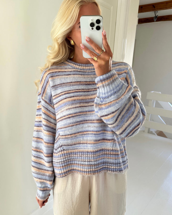 Sister's Point striktrøje helna-pu multi stripe