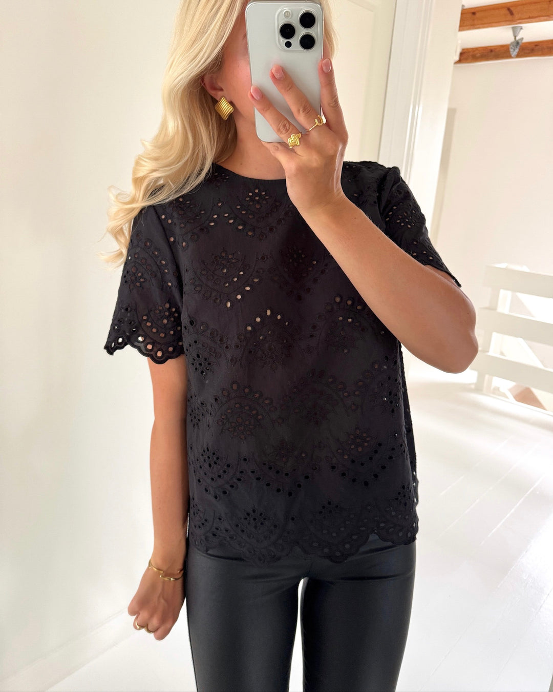 Pieces t-shirt vilde ss black