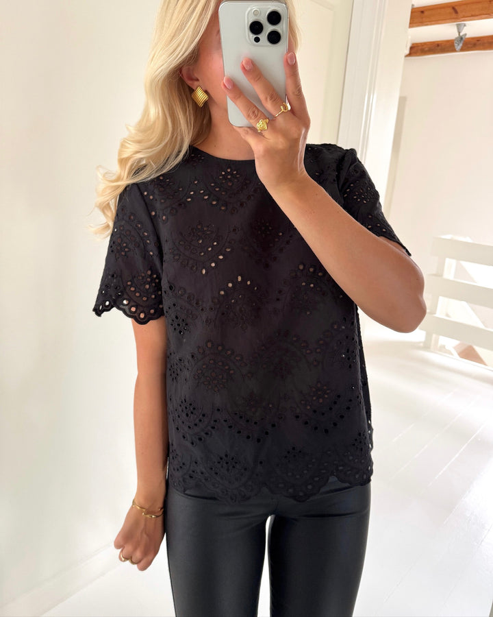 Pieces t-shirt vilde ss black