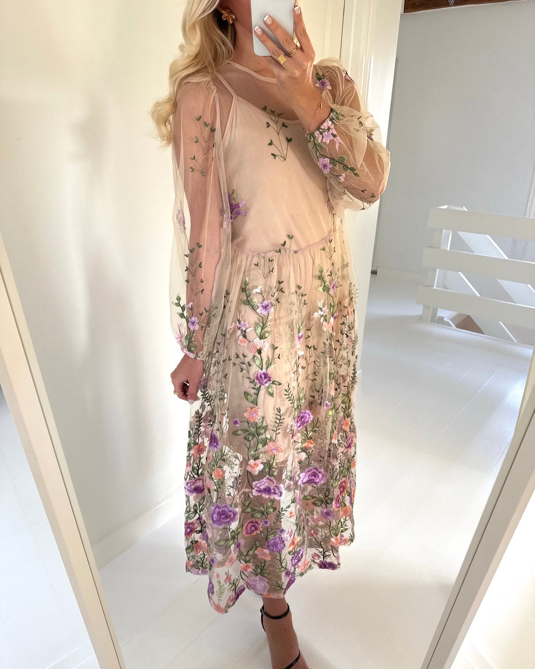 A-View kjole fuschia green/purple