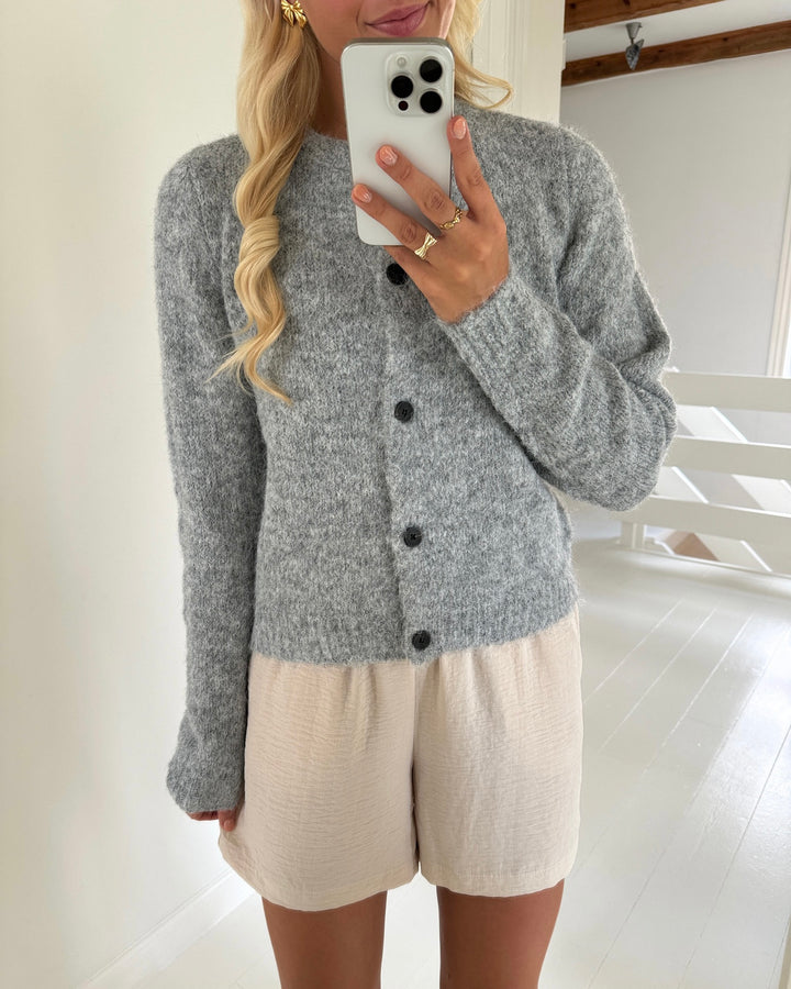 Vero Moda cardigan novah ls o-neck button ga noos medium grey melange
