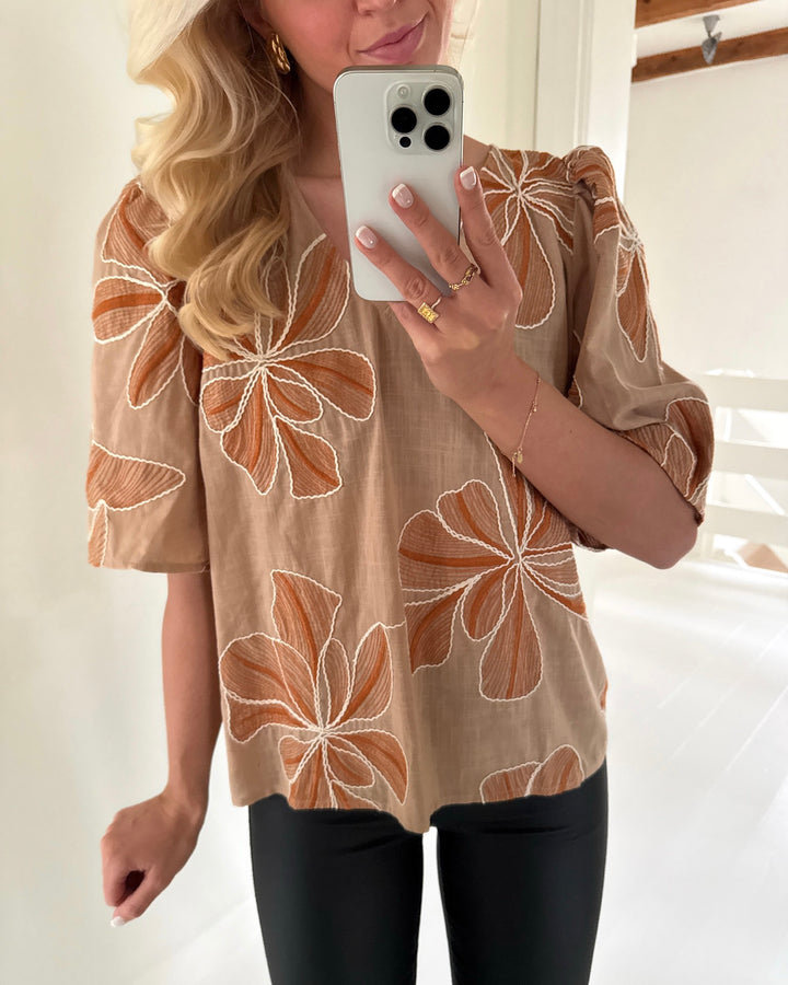 Love&Divine top love1339 sand flower