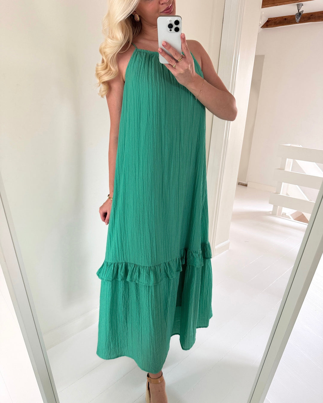 Y.A.S kjole pira strap ankle gumdrop green