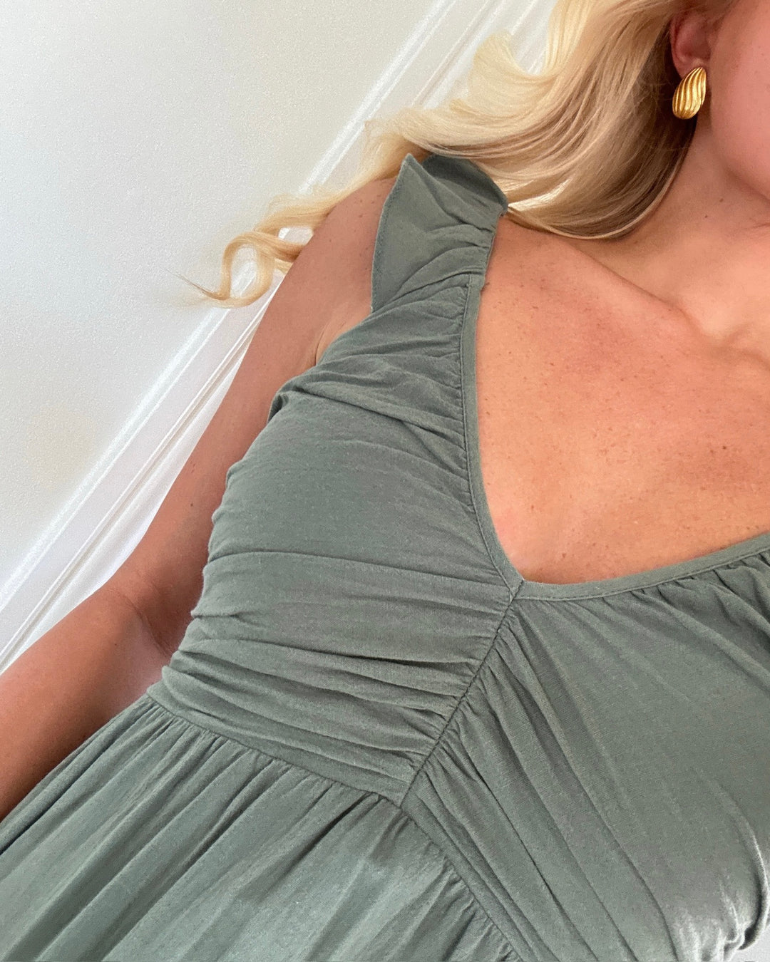 Vero Moda kjole dicthe sl frill ankle laurel wreath