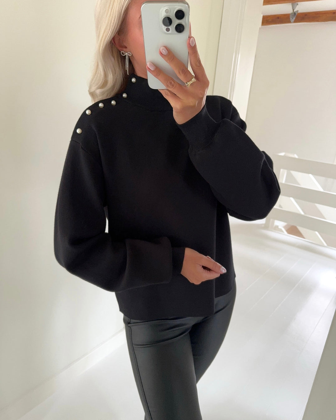 Y.A.S striktrøje hama ls pearl black