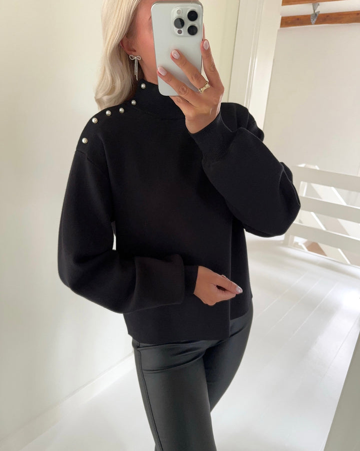 Y.A.S striktrøje hama ls pearl black