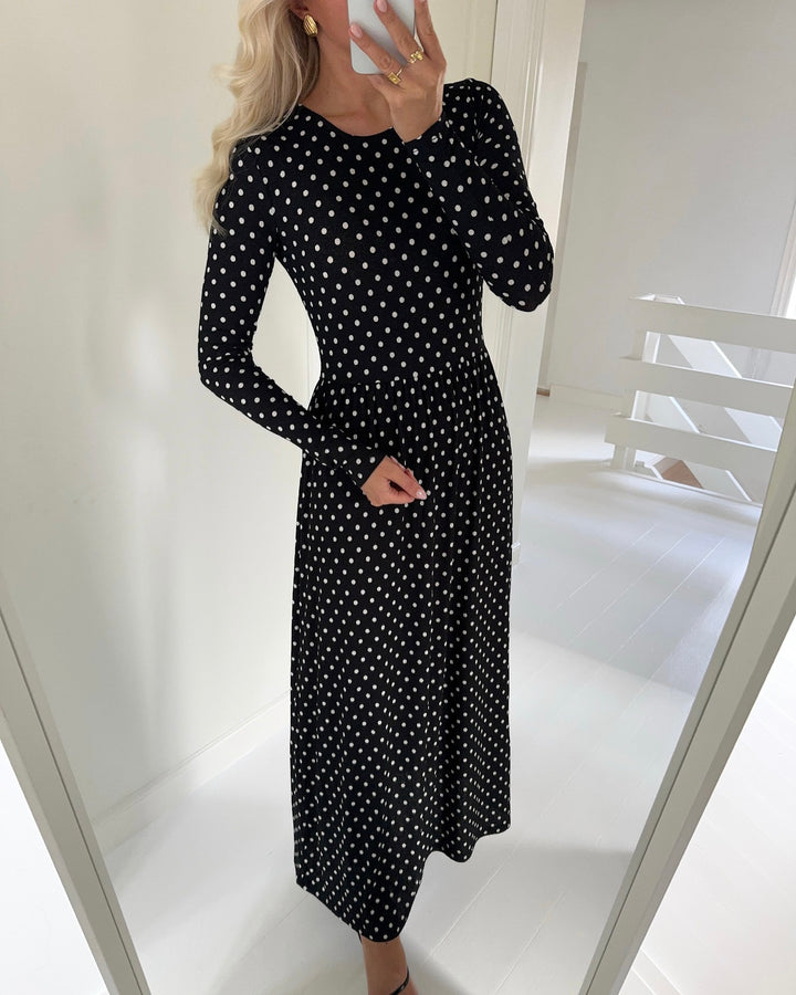 JDY kjole bowie life ls black/dots