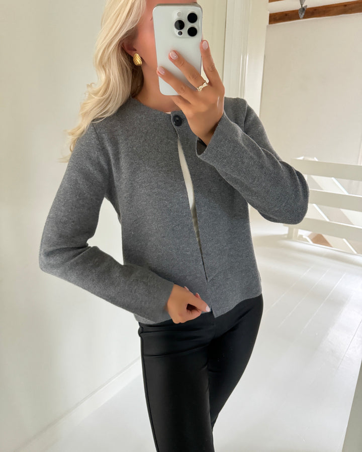 Only cardigan anneli ls knt medium grey melange