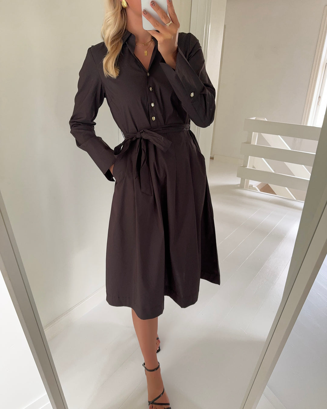 Vero Moda kjole friba ls calf chocolate torte - FORUDBESTILLING LEV. UGE 45