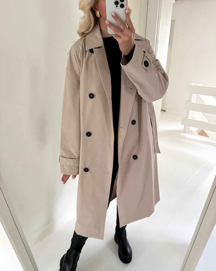 JDY jakke camilla long belt doeskin