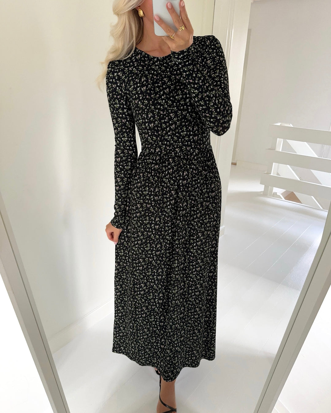 JDY kjole bowie life ls black/ditzy flower