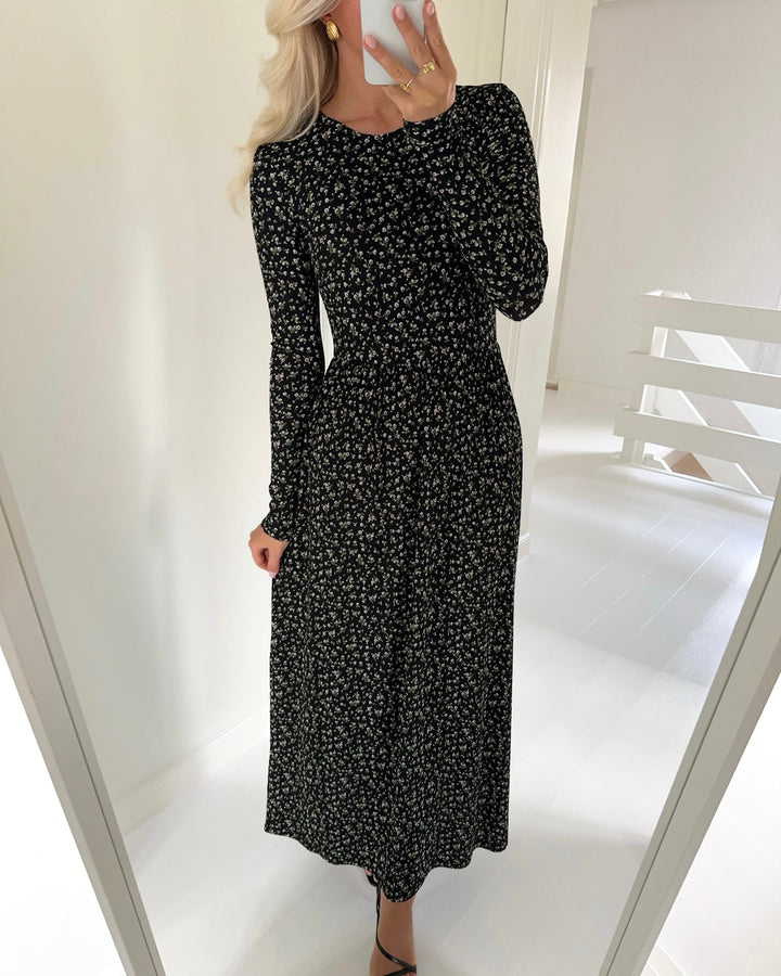 JDY kjole bowie life ls black/ditzy flower