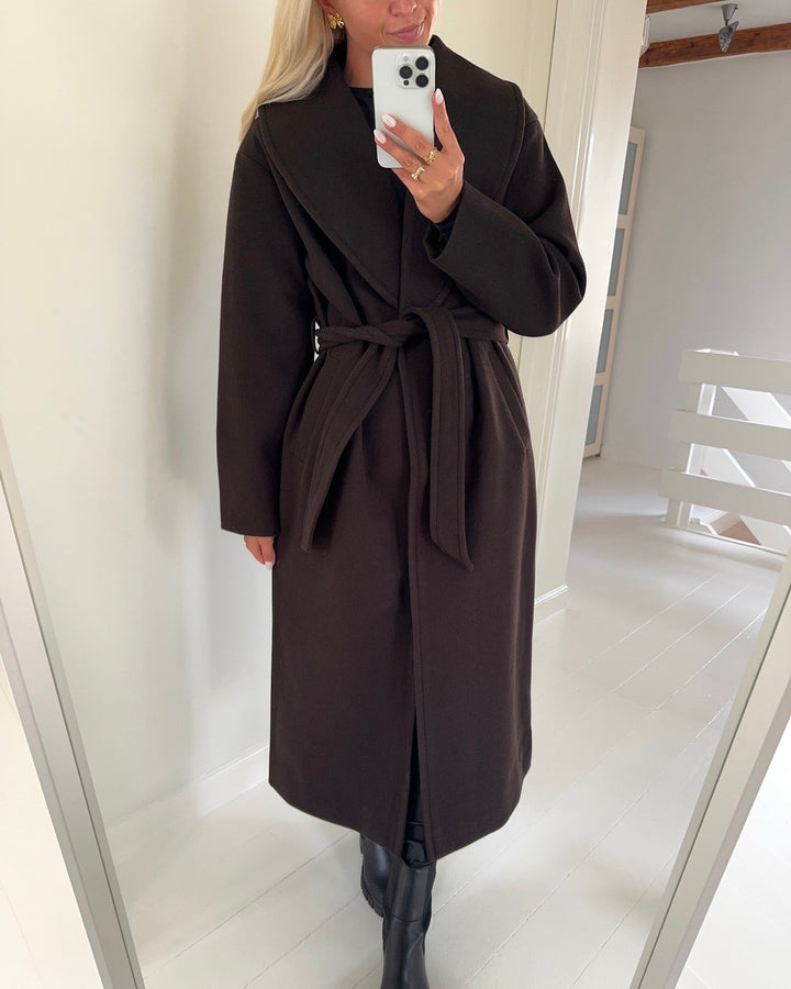 Vero Moda frakke anne bergen xtra long chocolate torte