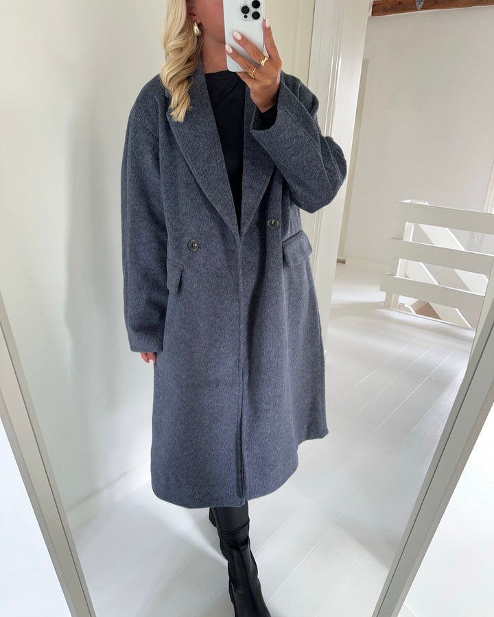 Vero Moda frakke lelea long navy blazer