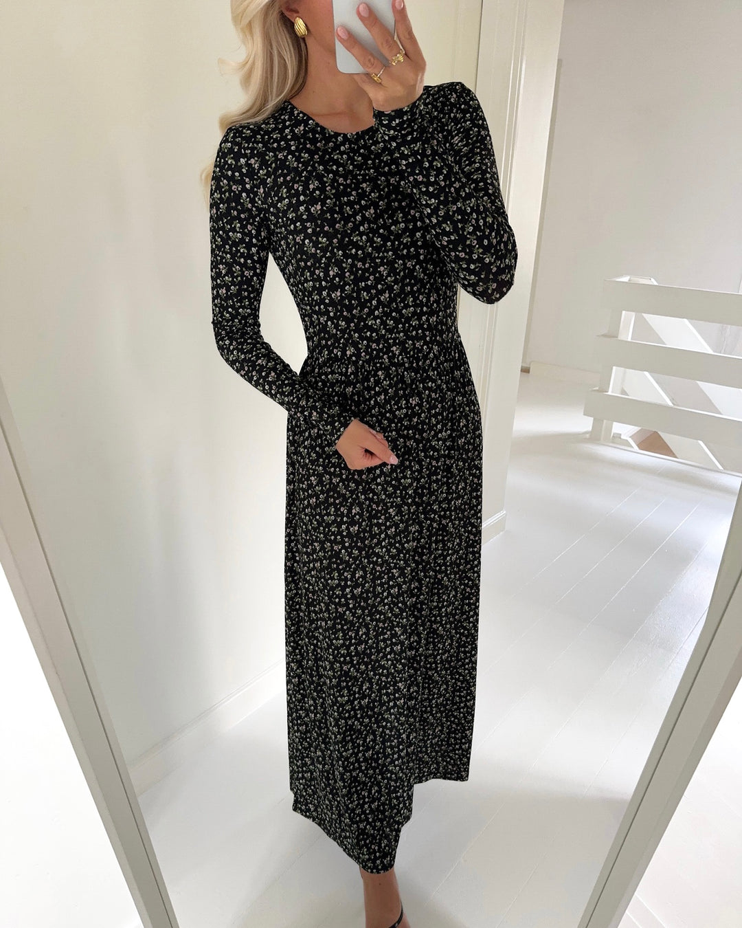 JDY kjole bowie life ls black/ditzy flower