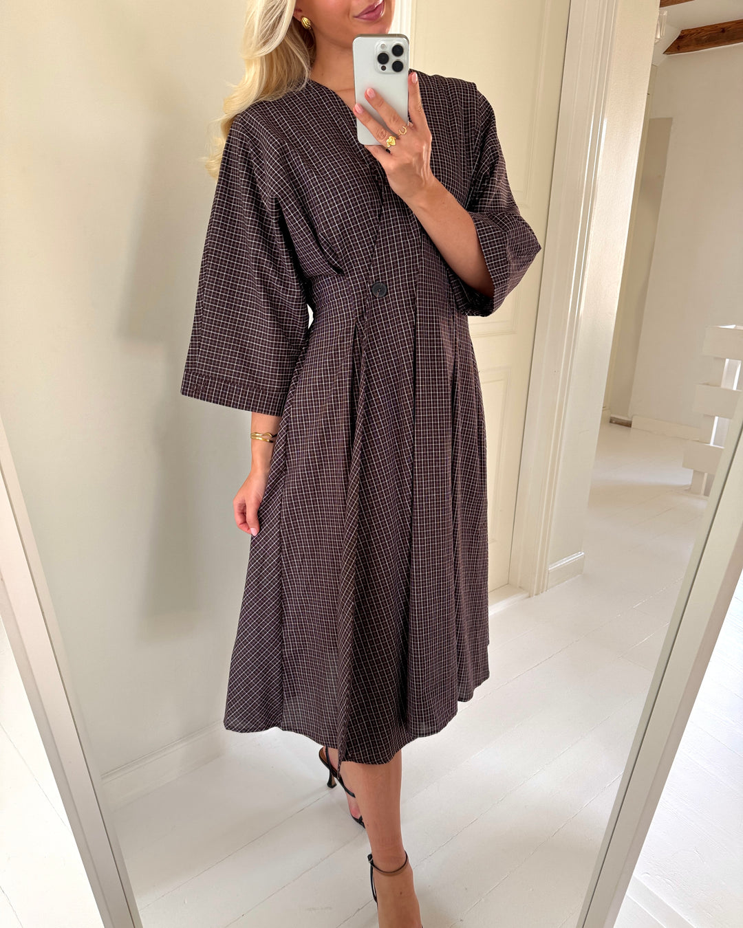 Love&Divine kjole 1602-1 brown check