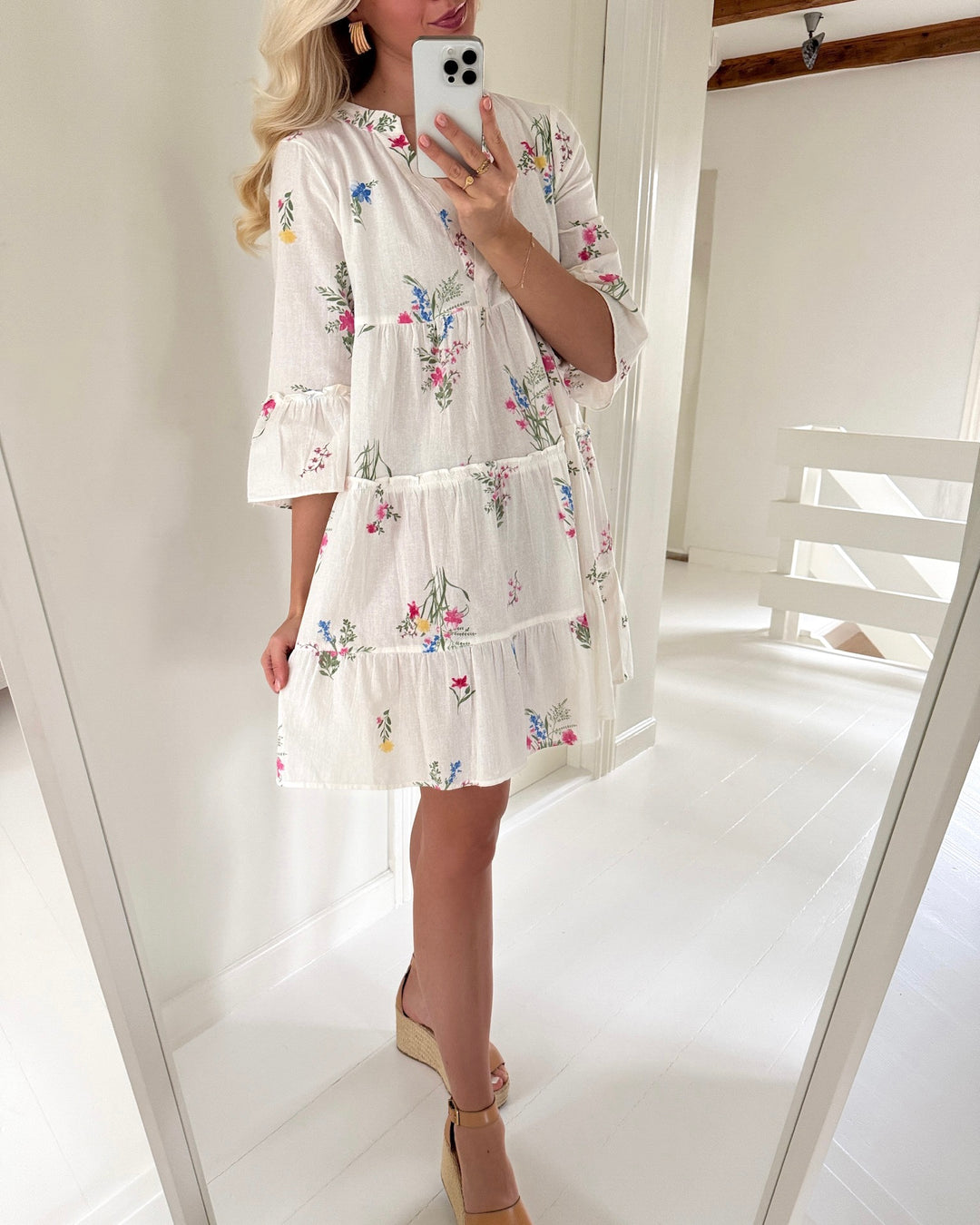 Vero Moda kjole dicthe 3/4 snow white/wendy