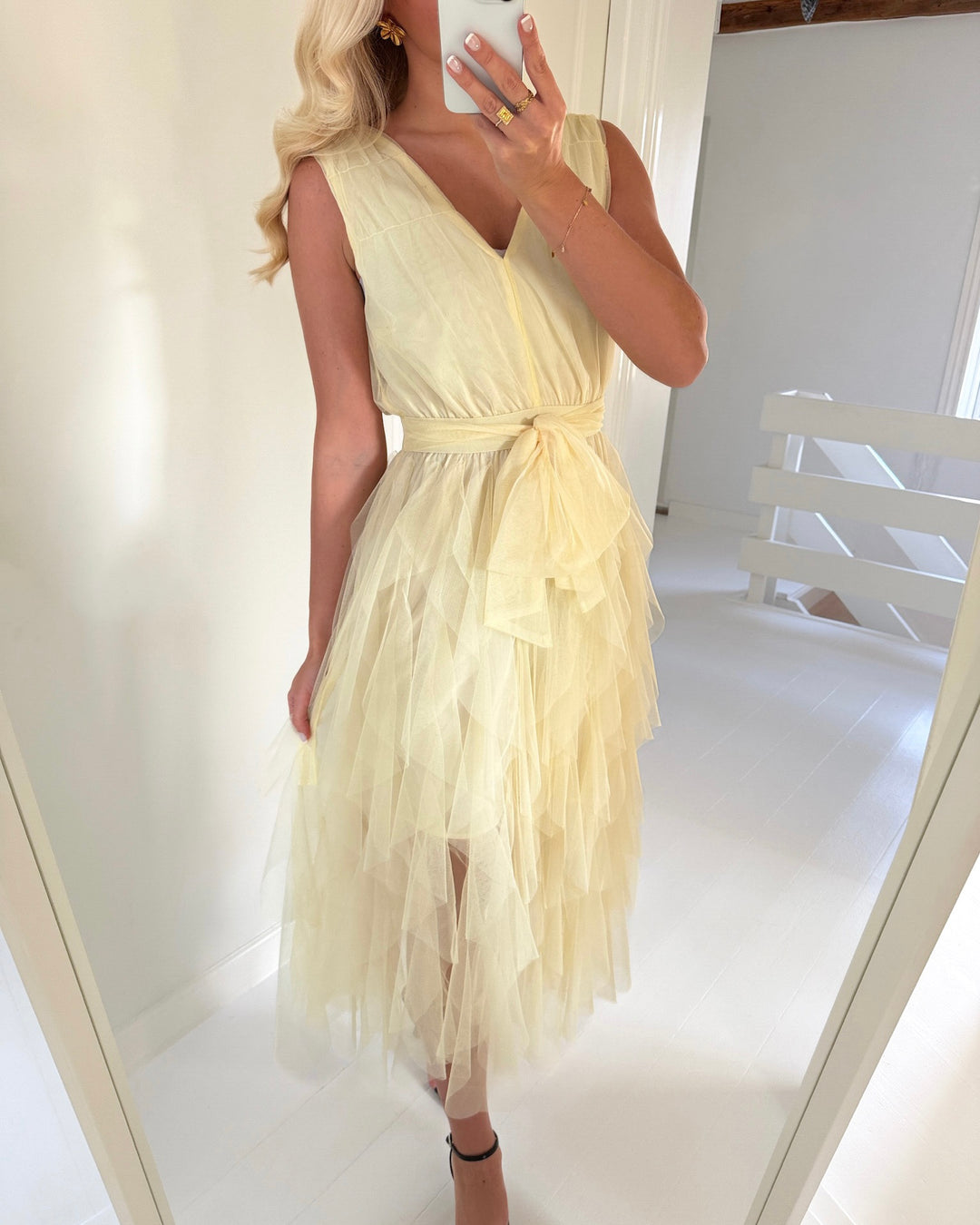 A-View kjole miranda new pale yellow