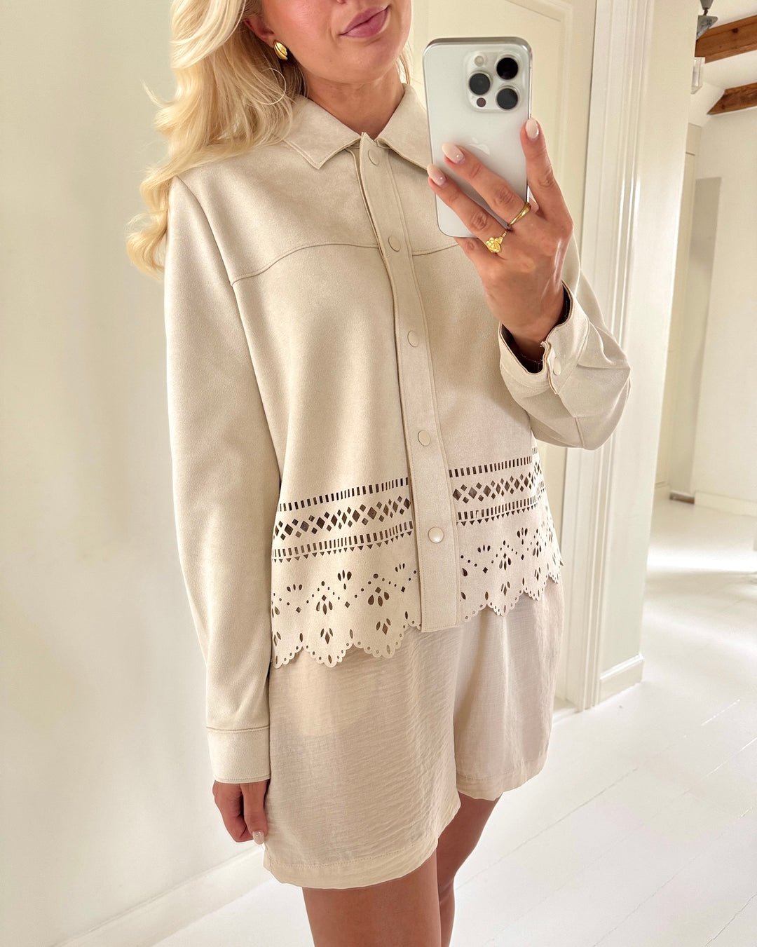 Vero Moda jakke joselina short oatmeal