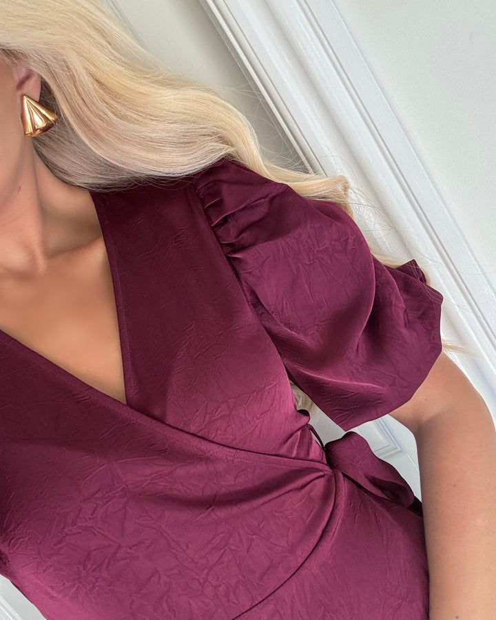 A-View kjole sinda bordeaux