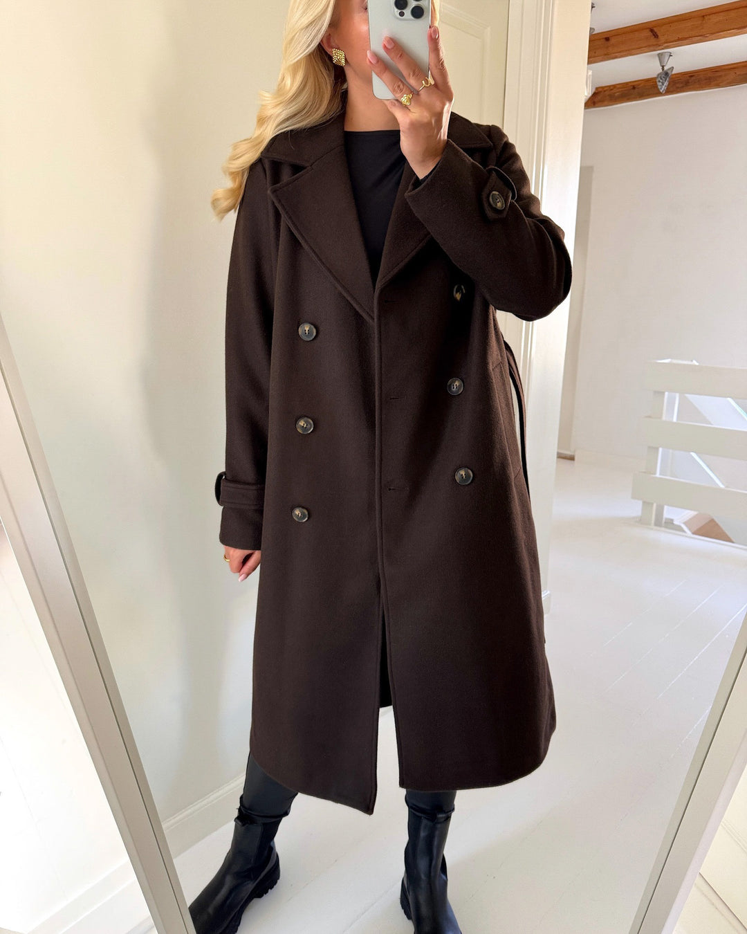 Vero Moda jakke fortunevega long chocolate torte melange