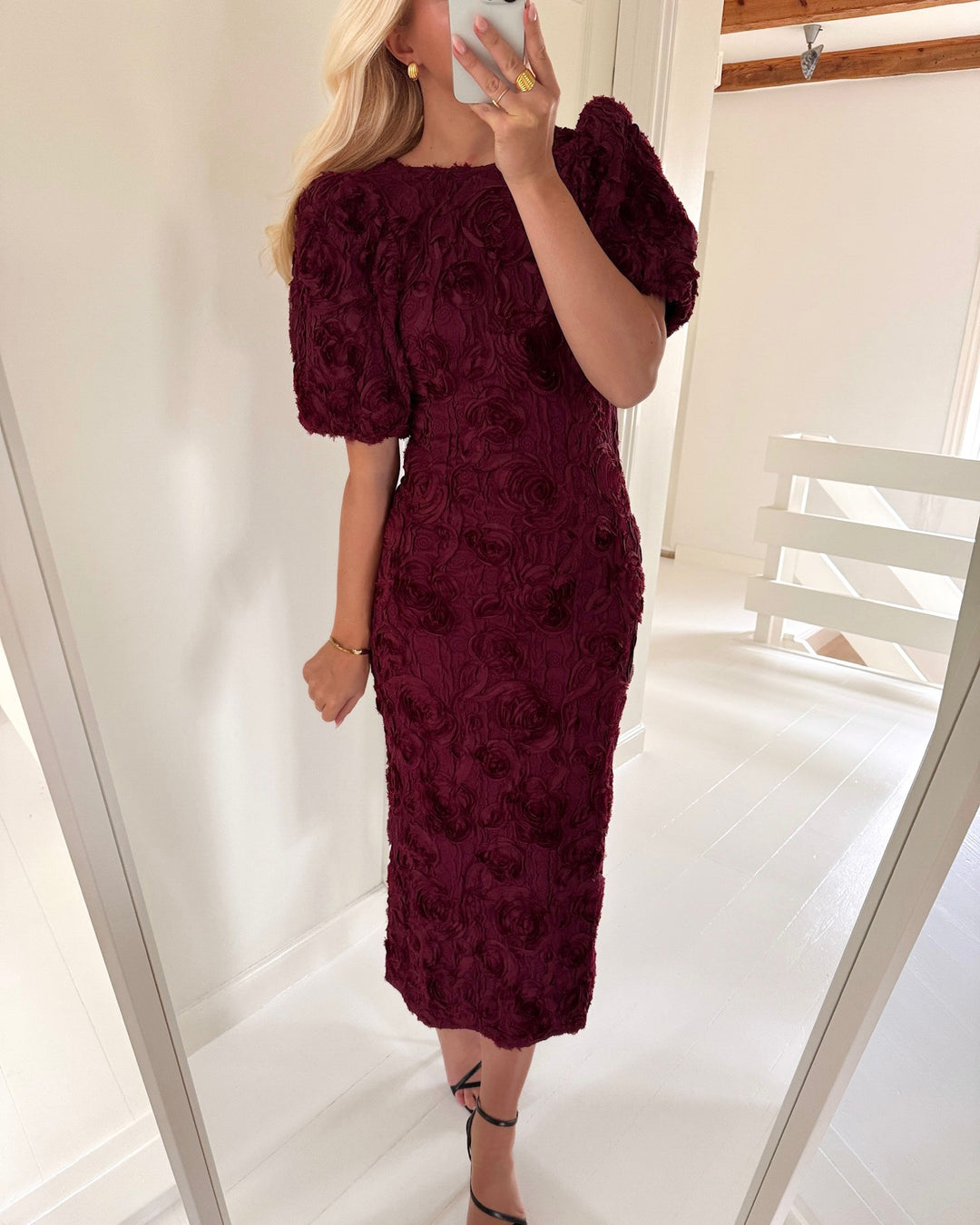 Y.A.S kjole linnea 2/4 maroon banner