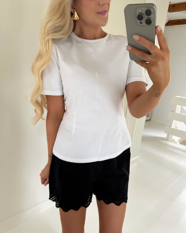 JDY top eva s/s jrs white