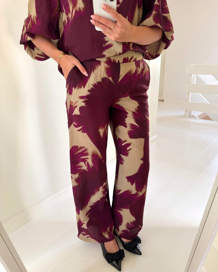 Love&Divine bukser love1024-64 bordeaux leaf