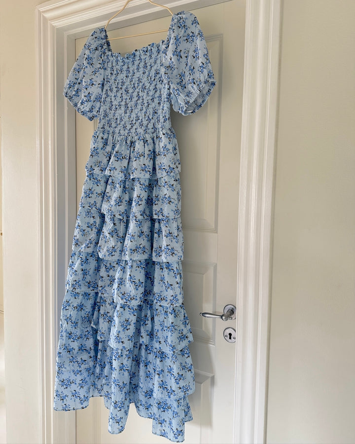 Y.A.S kjole nora ss long skyway/ditsy flower