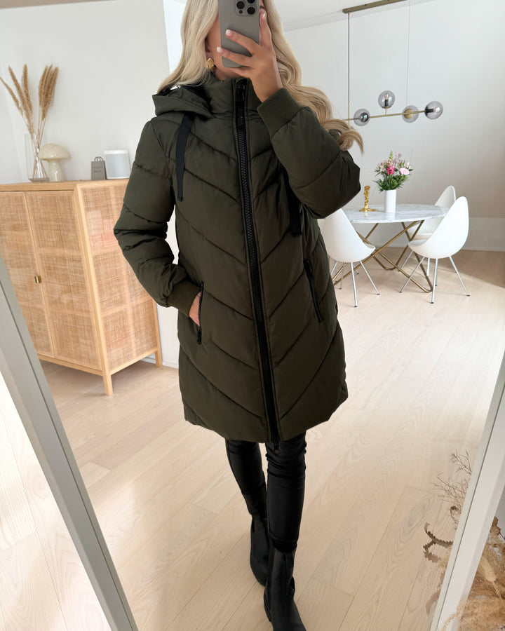 JDY jakke skylar life hood forest night/black