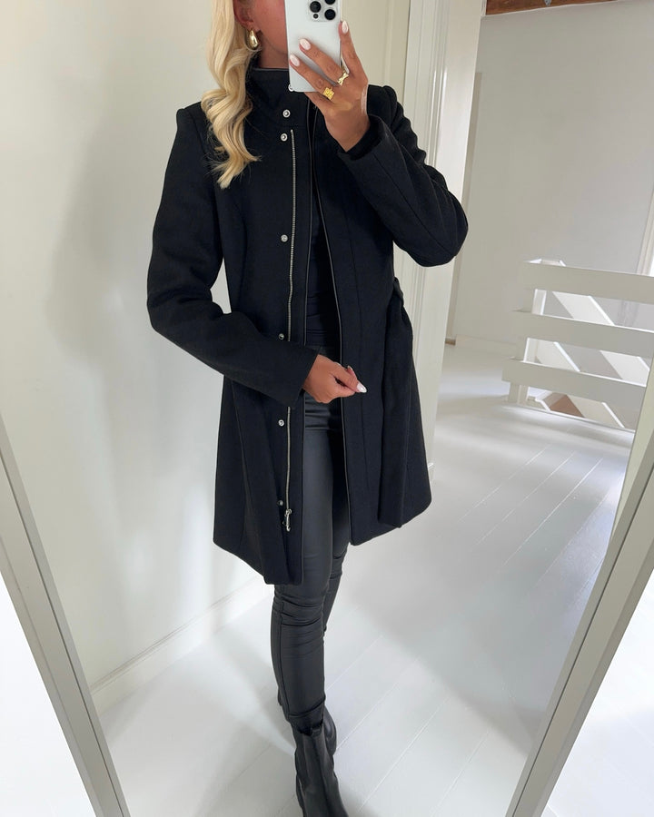 Vero Moda jakke classbessy aw wool black - FORUDBESTILLING LEV. UGE 41