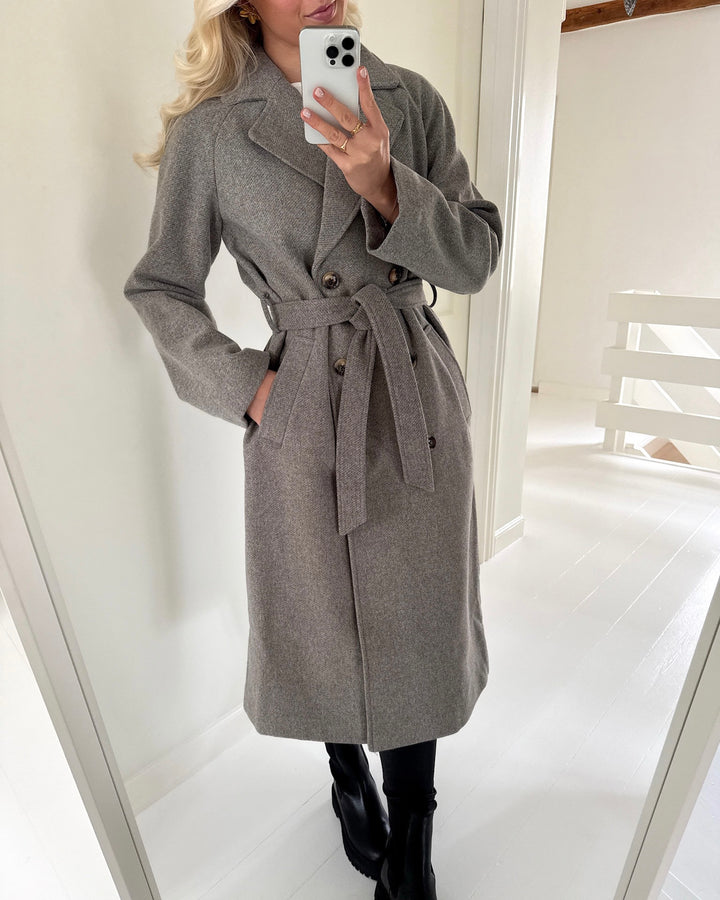 Pieces frakke marbel long morel