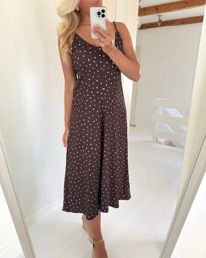 Only kjole molly sl v-neck shopping bag/cloud dancer dots