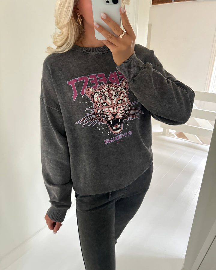 Sister’s Point trøje pama dark grey/pink comb