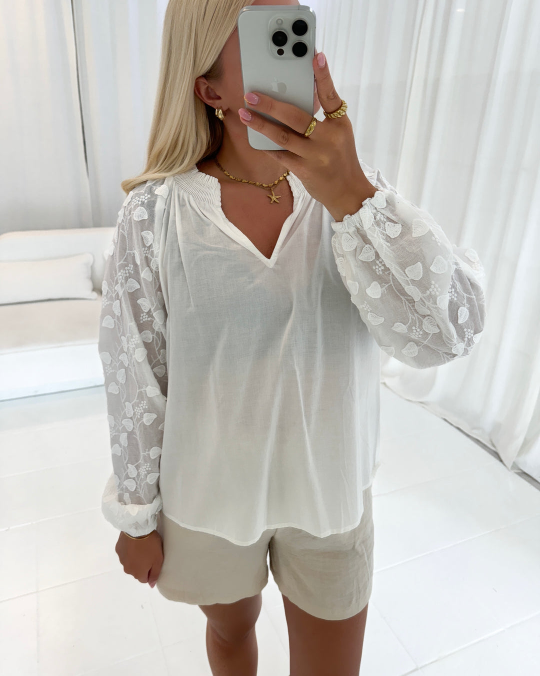 Moves bluse feminna  snow white