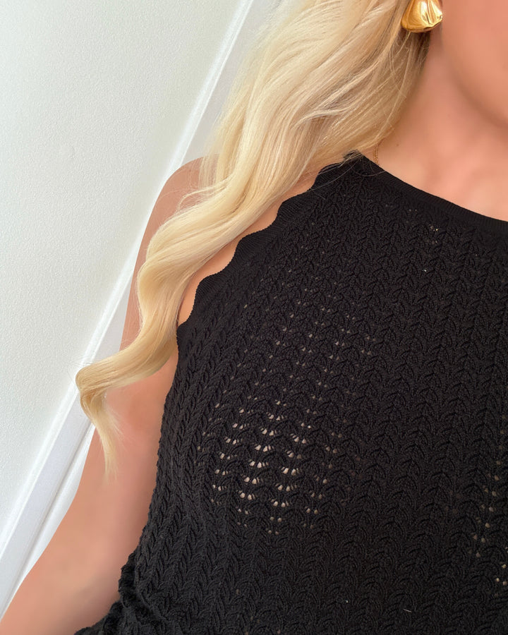 Aware by Vero Moda kjole panama sl knit black