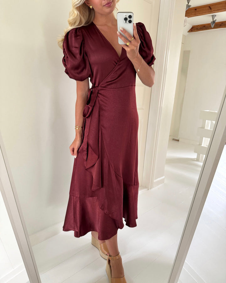 A-View kjole sinda deep burgundy