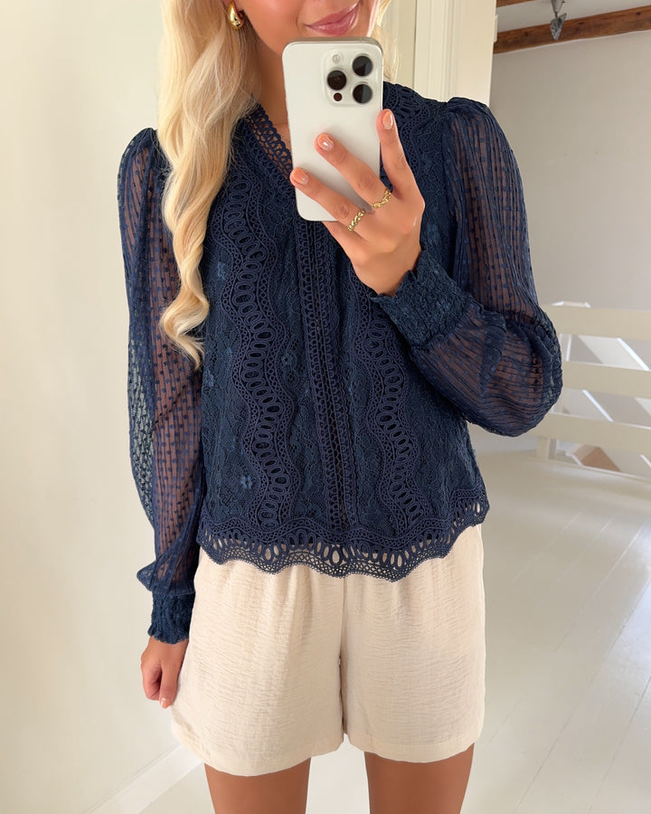 Y.A.S bluse sophia ls peacoat