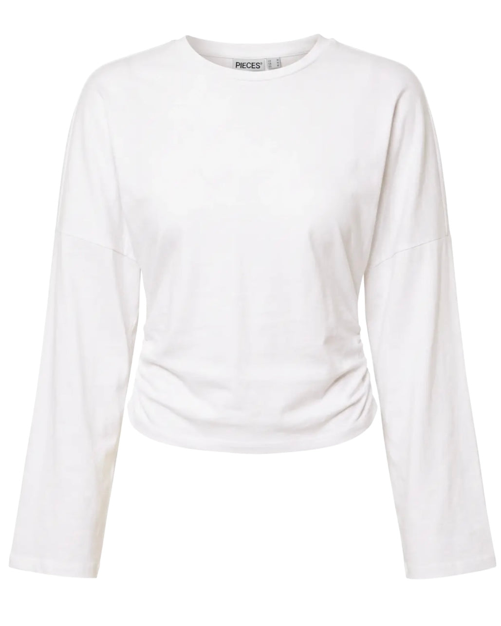 Pieces bluse alli ls o-neck bright white
