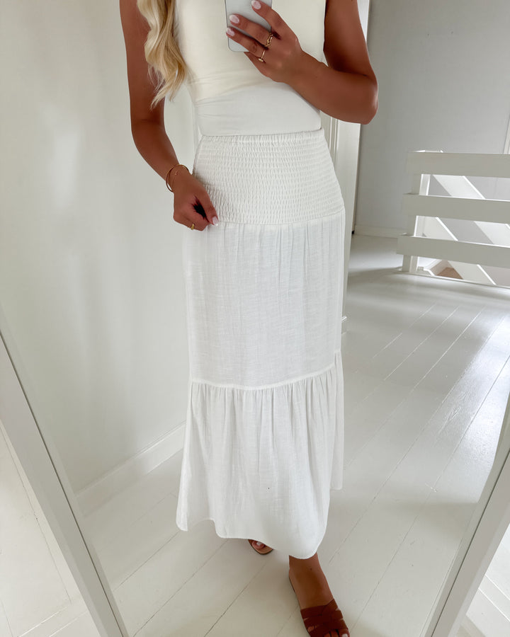 Aware by Vero Moda nederdel pernilla maxi snow white