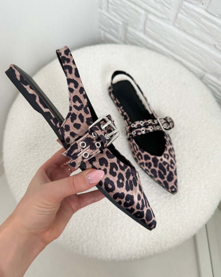 Only ballerina aura-5 pu slingback buckle sand/leo